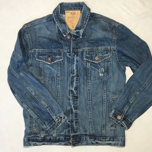 COPY - Distressed Denim Jacket, Cropped Vintage